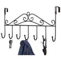 Door Hanger with 7 Hooks | Over The Door Towel Hook Organizer Rack