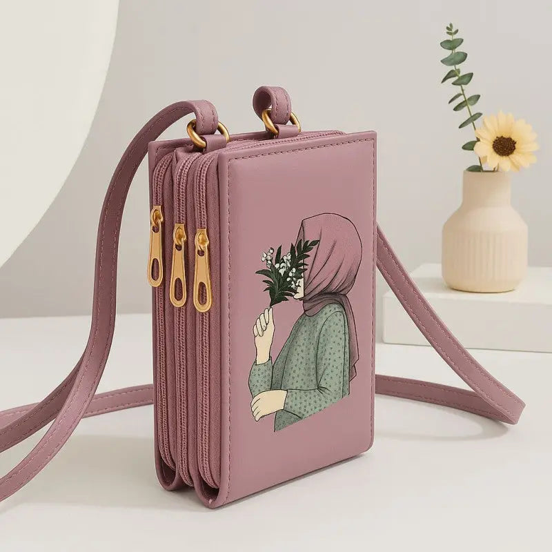 3 Zipper Luxury Cross Body Purse Wallet – Stylish & Multi-Functional Bag