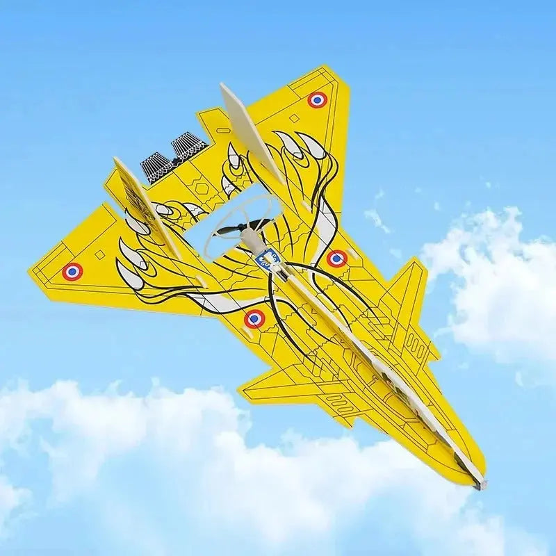Electric Foam Aeroplane Fighter – USB Rechargeable Hand Throw Glider (Assembled)
