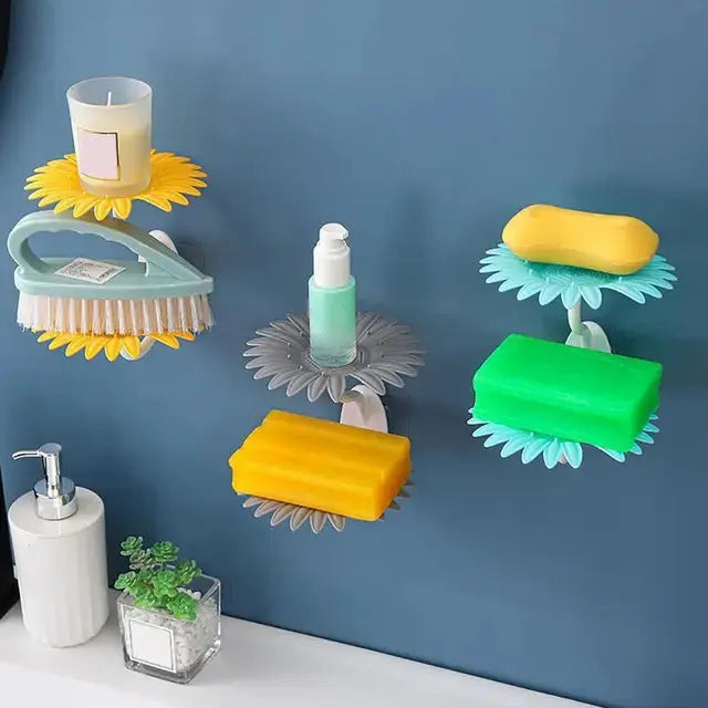 Sun Flower Soap Holder 2 Layer New Design – Self-Draining Bathroom Soap Dish | Non-Slip Soap Storage Tray
