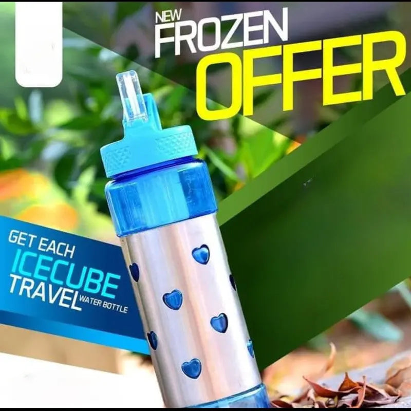 Steel Water Bottle with Ice Pack & Sipper – Travel Water Bottle for Gym, Office, Sports & Outdoor Use