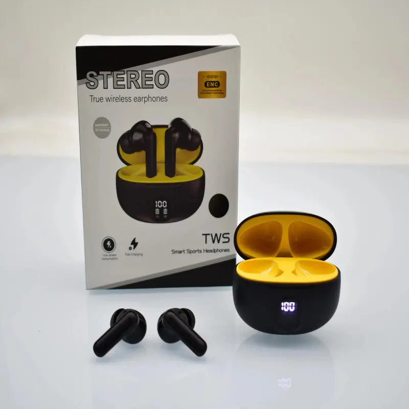 Stereo Wireless Earbuds – High Bass Bluetooth Earbuds with HD Sound & Long Battery Life