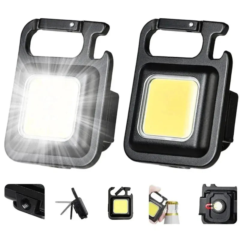 Keychain Light Mini LED Flashlight – Portable Pocket Work Light with Bottle Opener for Camping & Hiking