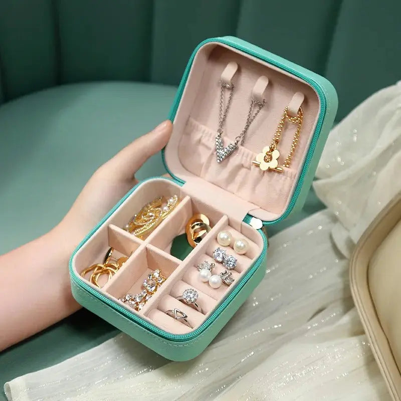 Mini Jewelry Travel Case | Portable Travel Jewelry Organizer Box for Rings & Earrings
