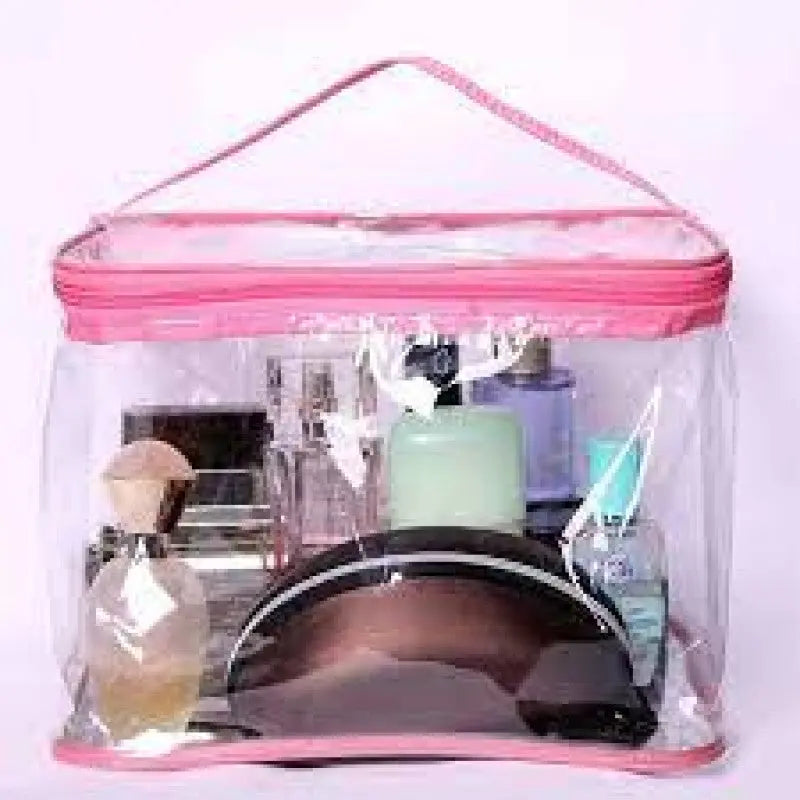 Pink Transparent Bag – Stylish Clear Fashion Handbag for Women