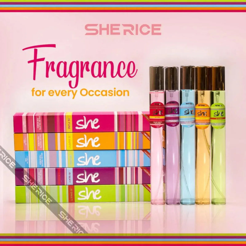 She Pen Perfume Pack of 5 – Long Lasting Mini Pocket Fragrance Set for Women
