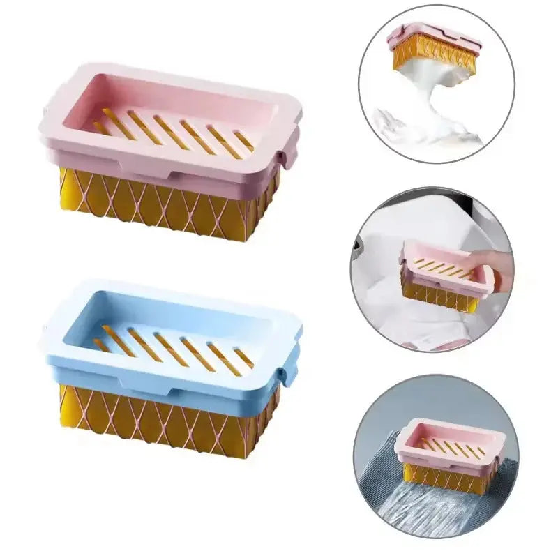 Non-Slip Base Soap Holder – Quick Draining Double Layer Soap Dish for Bathroom & Kitchen | Anti-Slip Soap Tray Organizer
