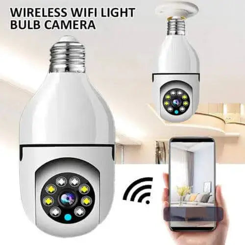 Bulb Camera – WiFi Smart Security Camera Light Bulb | HD Night Vision CCTV Camera for Home Security, Indoor Surveillance & Remote Monitoring