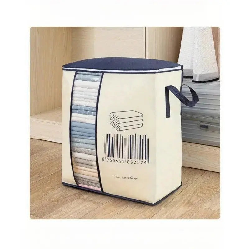 Peach Storage Bag – Large Capacity Foldable Clothes, Blanket & Toy Organizer Bag | Dustproof Storage Solution