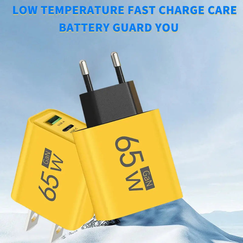 65W A+C Super VOOC Grey SHO Charger – Fast Charging USB & Type-C Adapter