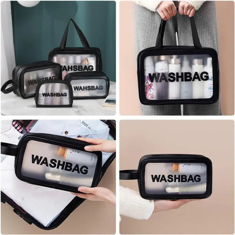 Pack-3 Makeup Washbag – Multi-Piece Cosmetic Storage Set
