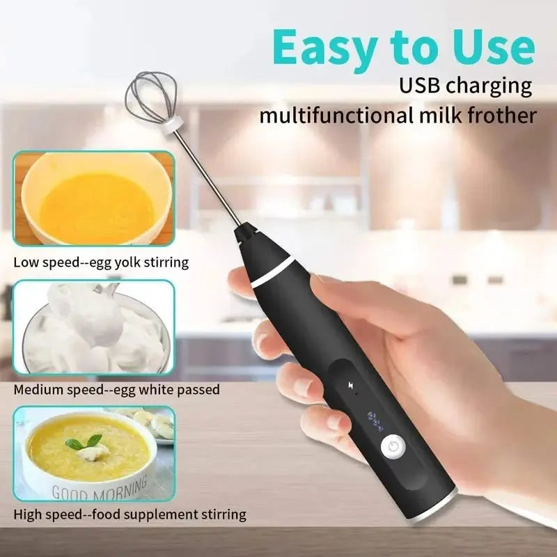 Electric Coffee Mixer – Portable Milk Frother & Coffee Blender for Home Use