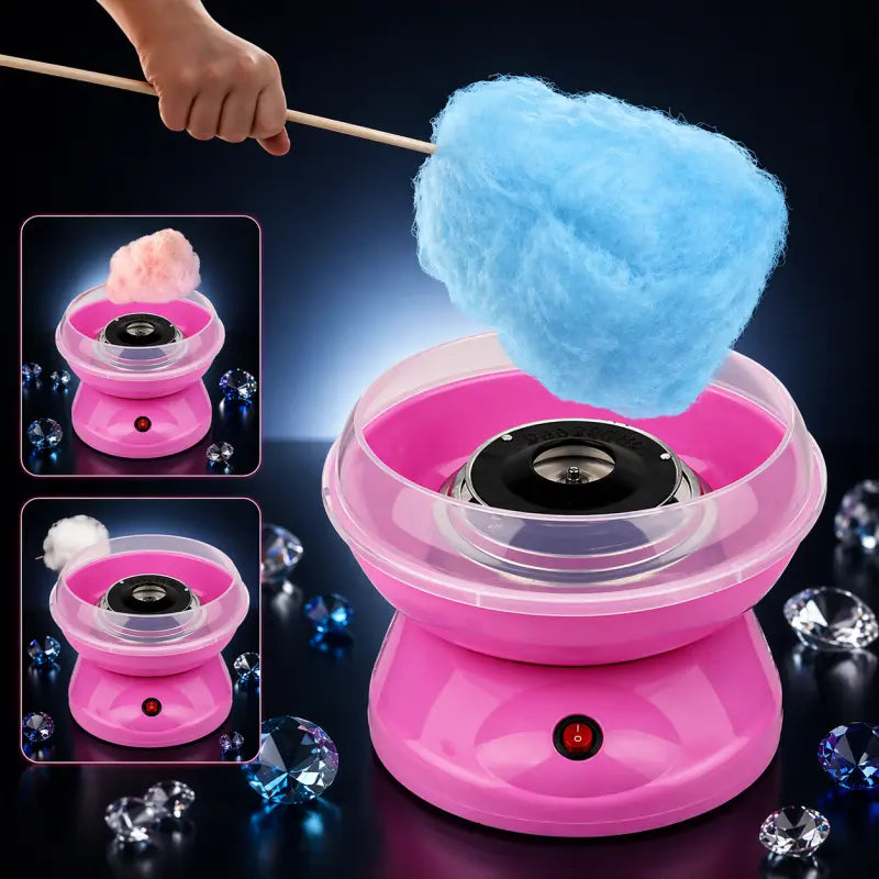 Electric Cotton Candy Machine – Mini Sugar Floss Maker | Countertop Cotton Candy Maker for Home, Birthday & Family Party Use