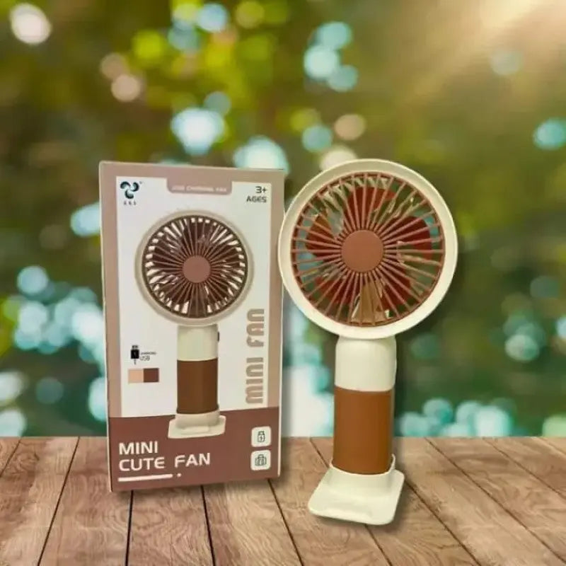 Rechargeable Mini Fan with Mobile Stand – USB Type-C Portable Fan | Mix Model Design for Travel & Home Use