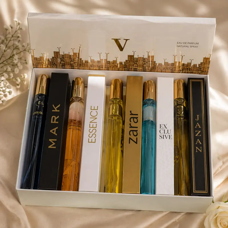 Perfume Set Pack of 5 – Mini Travel Size Long Lasting Fragrance Gift Set for Men & Women