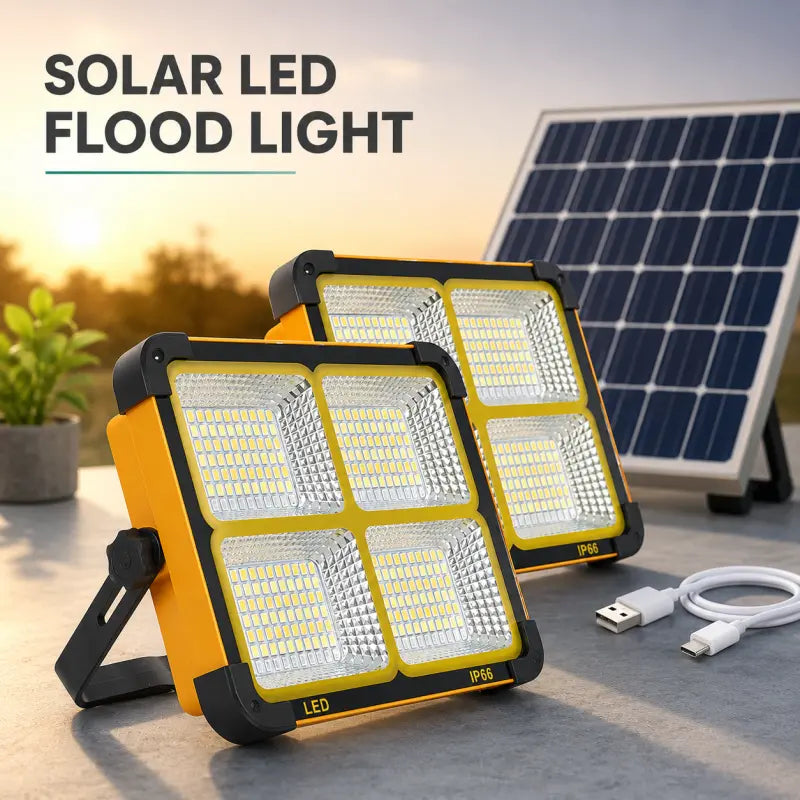 200W Solar LED Dimmable Light – High Power Outdoor Solar Flood Light with Remote Control